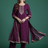 Dhiyona IE Ethnic Motifs Embroidered Sequinned Kurta with Trousers & With Dupatta