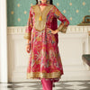 Dhiyona IE Floral Printed V-Neck Zari Anarkali Kurta & Trousers With Dupatta