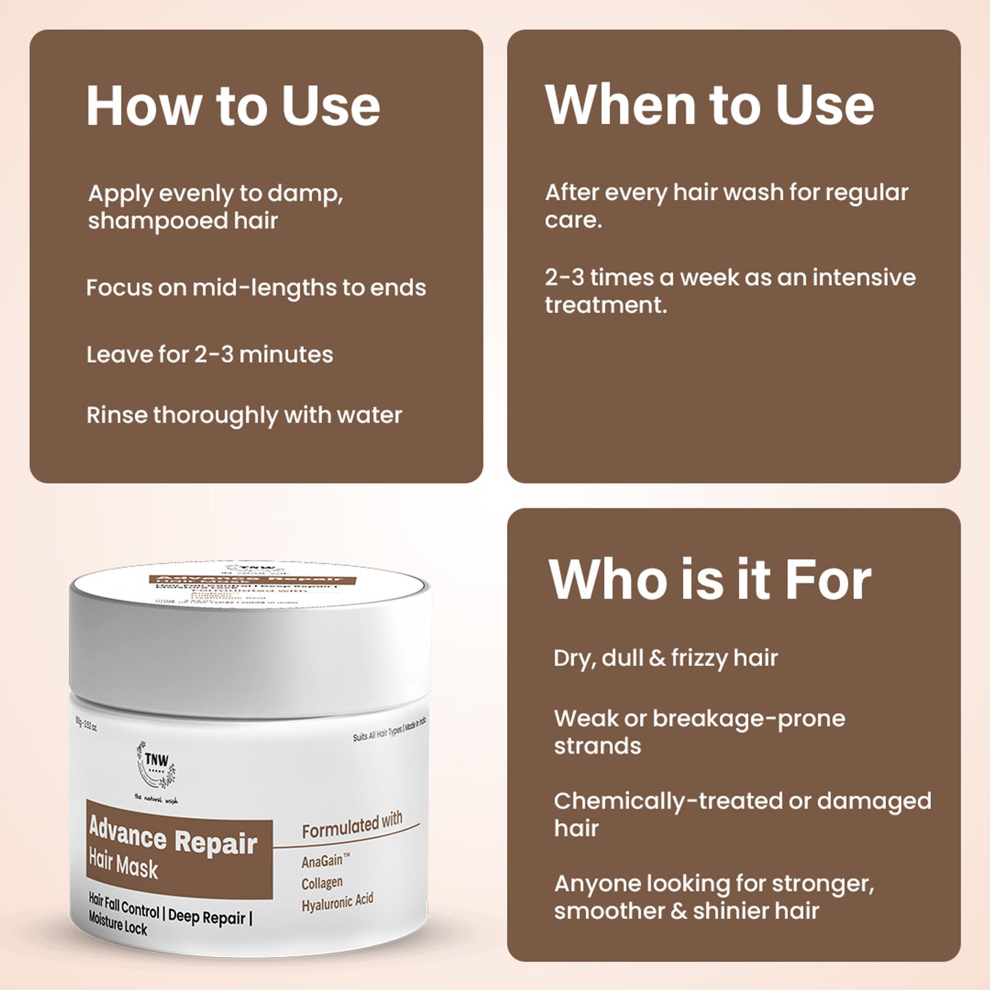 TNW The Natural Wash Advance Repair Hair Mask