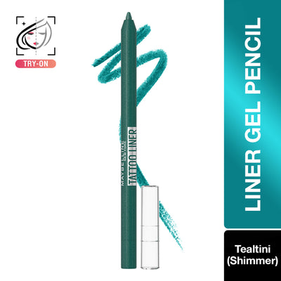 Maybelline Tattoo Gel Eyeliner - Striking Navy Blue, Metallic/Matte, Water & Smudge-proof, Last 36H - Tealtini