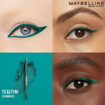 Maybelline Tattoo Gel Eyeliner - Striking Navy Blue, Metallic/Matte, Water & Smudge-proof, Last 36H - Tealtini