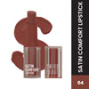 Swiss Beauty Satin Comfort Smooth Glide, Highly Pigmented , Ultra Hydrating Lipstick - 4 Toasted Brown