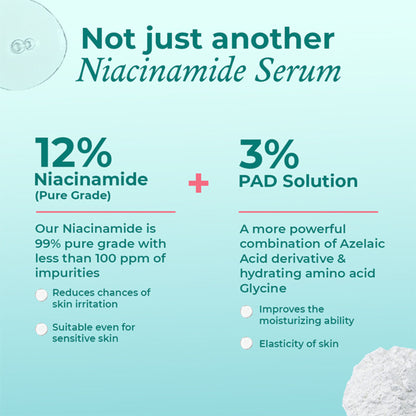 The Pink Foundry 12% Niacinamide Serum - Evens Skin Texture, Controls Excess Oil & Refines Pores