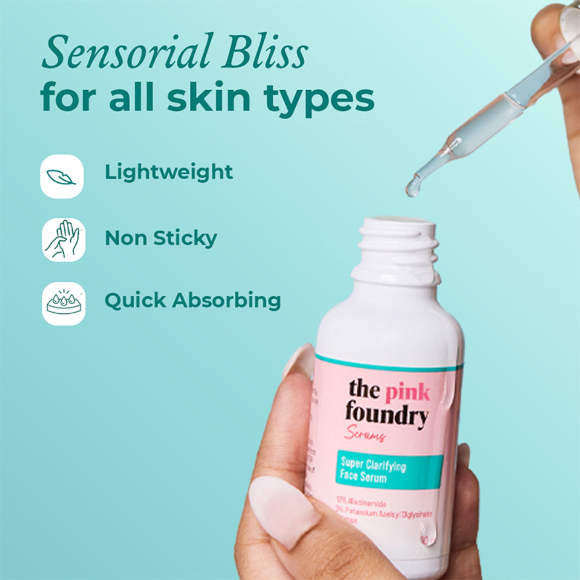 The Pink Foundry 12% Niacinamide Serum - Evens Skin Texture, Controls Excess Oil & Refines Pores