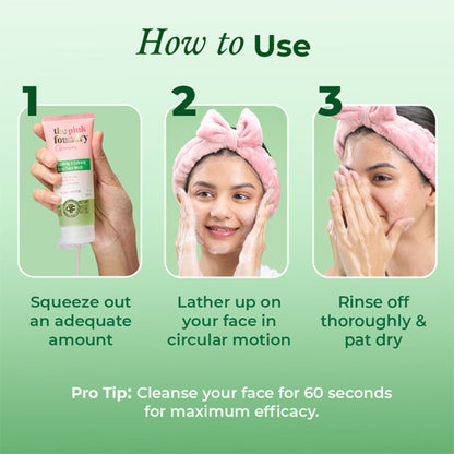 The Pink Foundry Salicylic Acid Acne Face Wash With Zinc & Cica - Treats Acne & Reduces Excess Oil