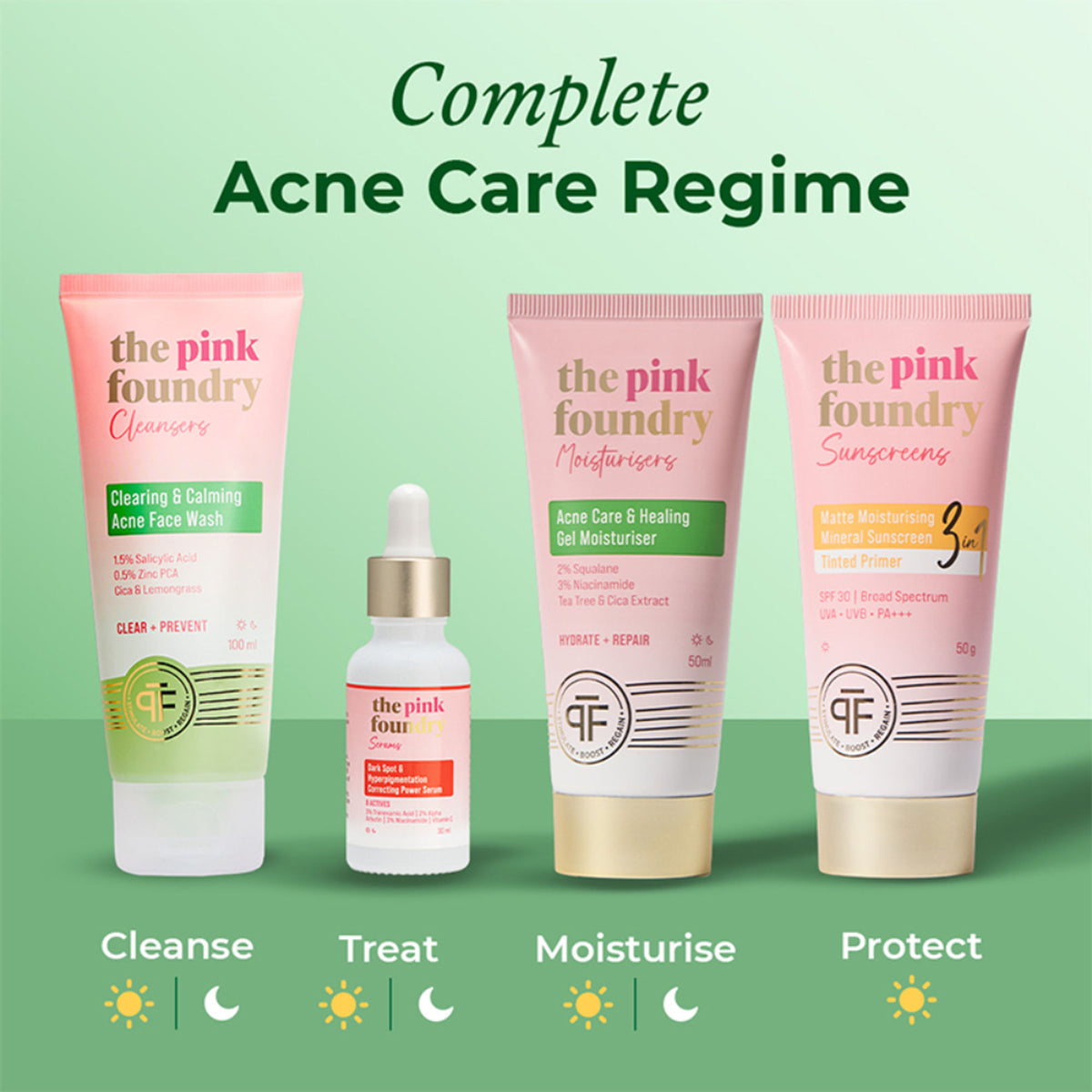 The Pink Foundry Salicylic Acid Acne Face Wash With Zinc & Cica - Treats Acne & Reduces Excess Oil