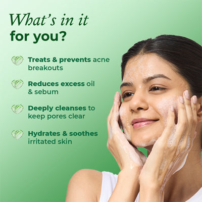 The Pink Foundry Salicylic Acid Acne Face Wash With Zinc & Cica - Treats Acne & Reduces Excess Oil