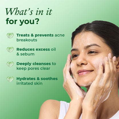 The Pink Foundry Salicylic Acid Acne Face Wash With Zinc & Cica - Treats Acne & Reduces Excess Oil
