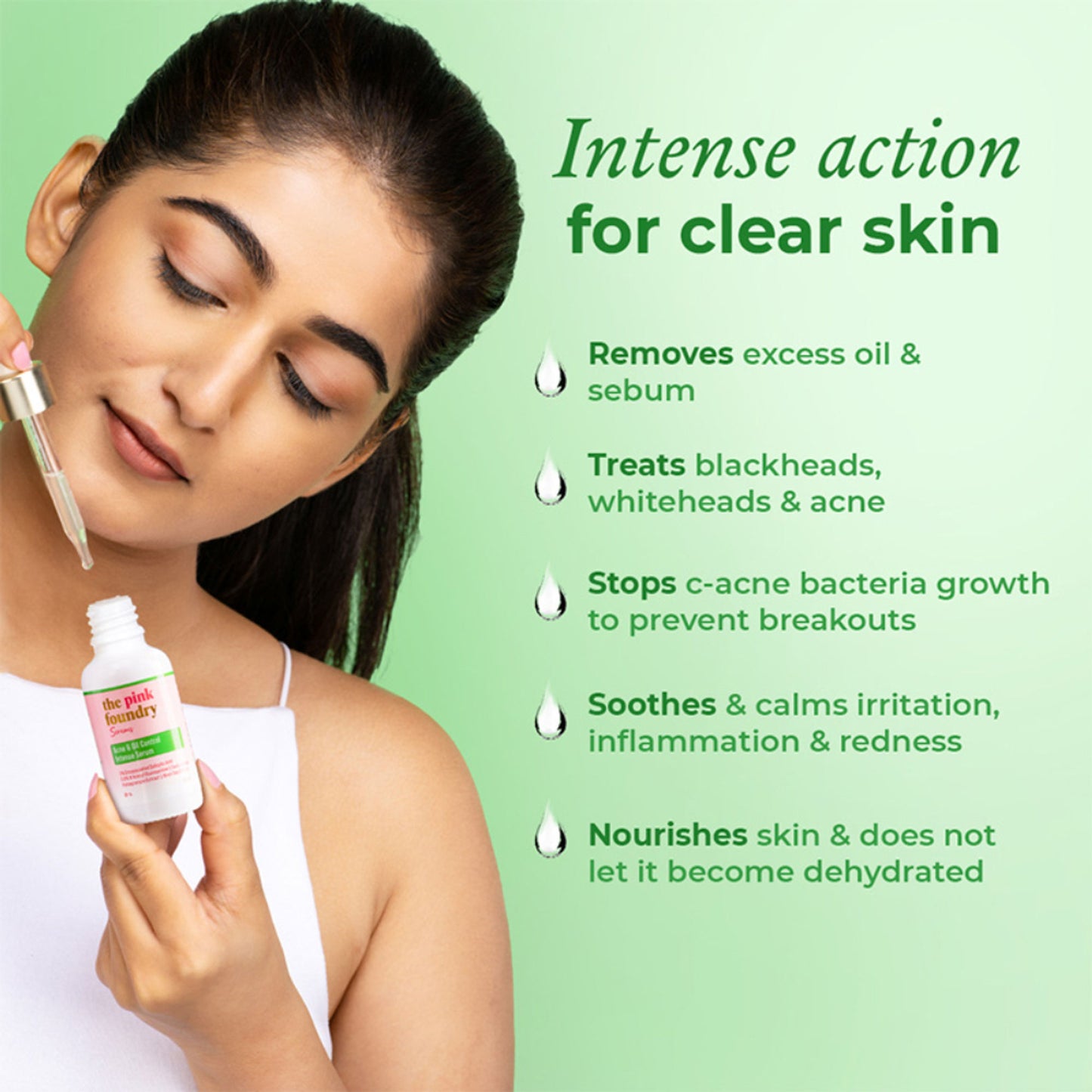 The Pink Foundry Acne & Oil Control Intense Face Serum with 2% Salicylic Acid