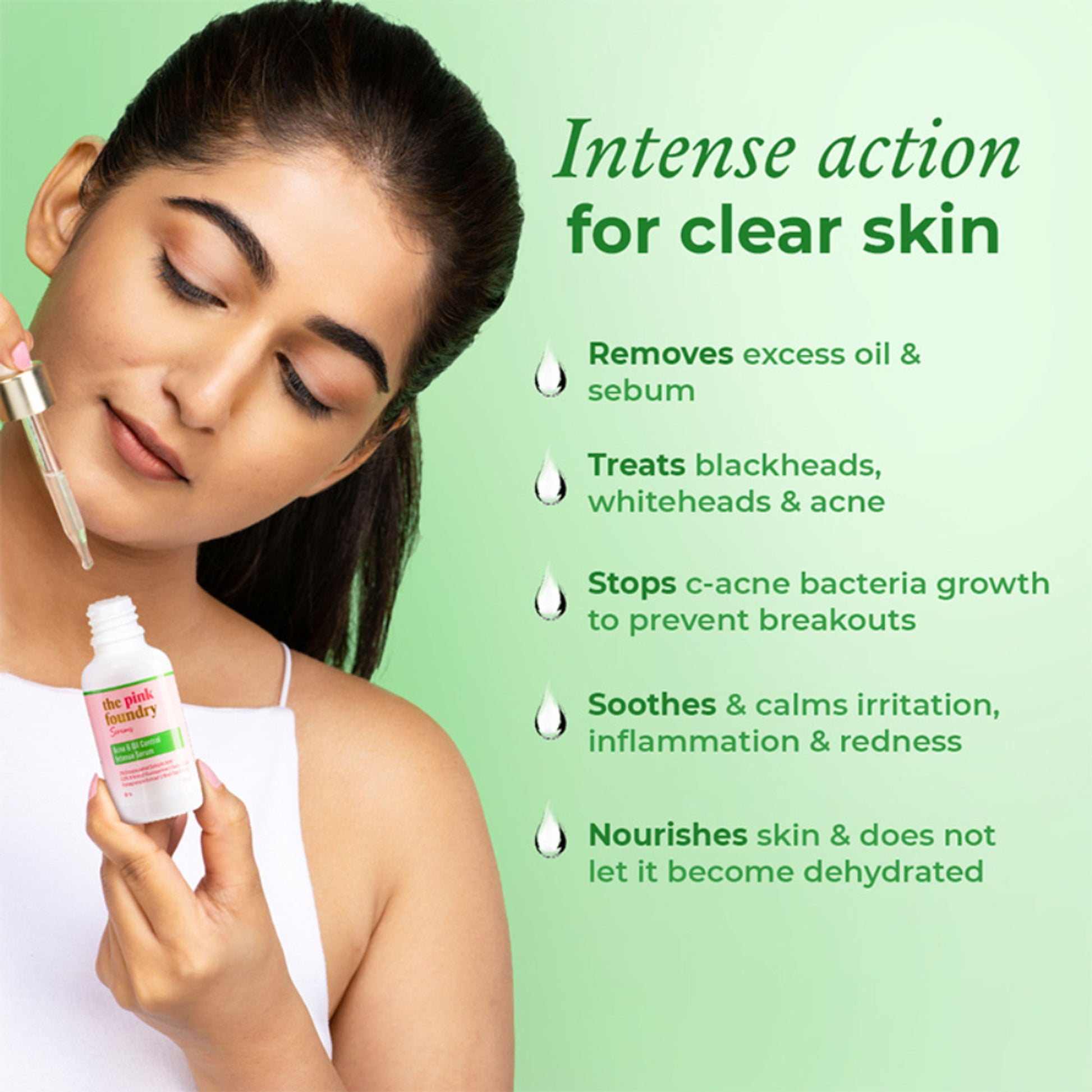 The Pink Foundry Acne & Oil Control Intense Face Serum with 2% Salicylic Acid