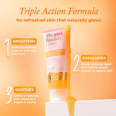 The Pink Foundry Brightening & Exfoliating Vit-C Daily Face Wash