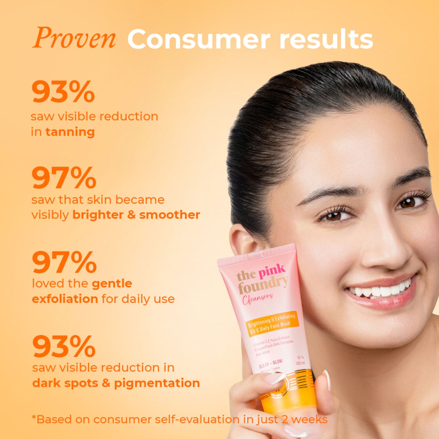 The Pink Foundry Brightening & Exfoliating Vit-C Daily Face Wash