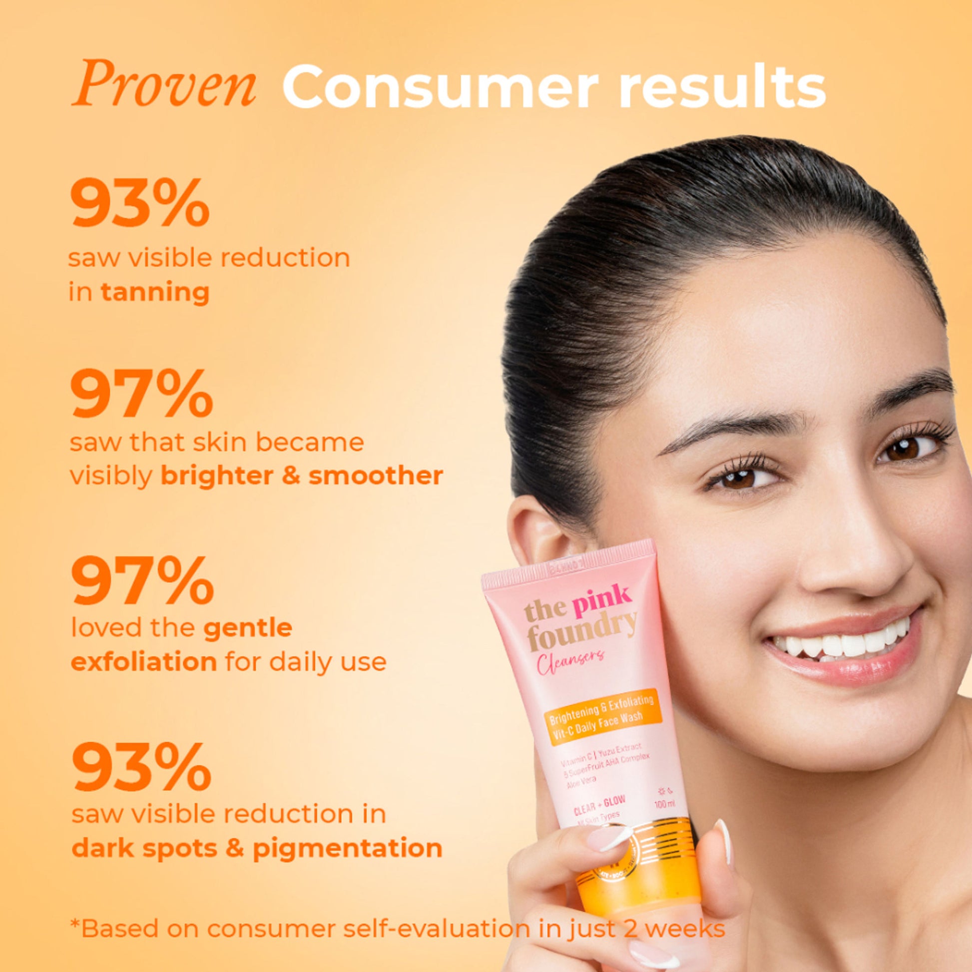 The Pink Foundry Brightening & Exfoliating Vit-C Daily Face Wash