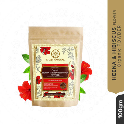 Khadi Natural Henna & Hibiscus Flower Organic Powder