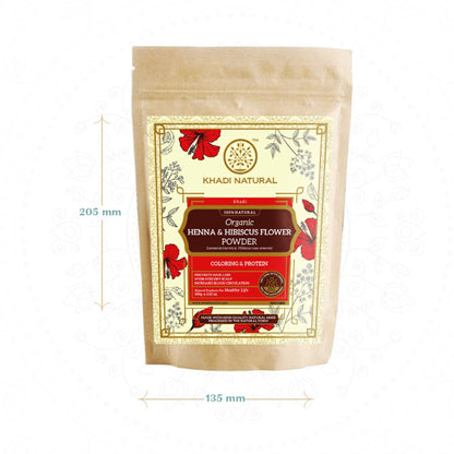 Khadi Natural Henna & Hibiscus Flower Organic Powder