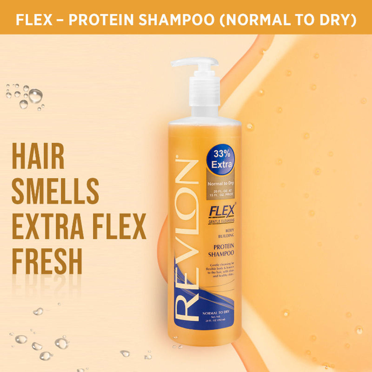 Revlon Flex Body Building Protein Shampoo - Normal To Dry 33% Extra