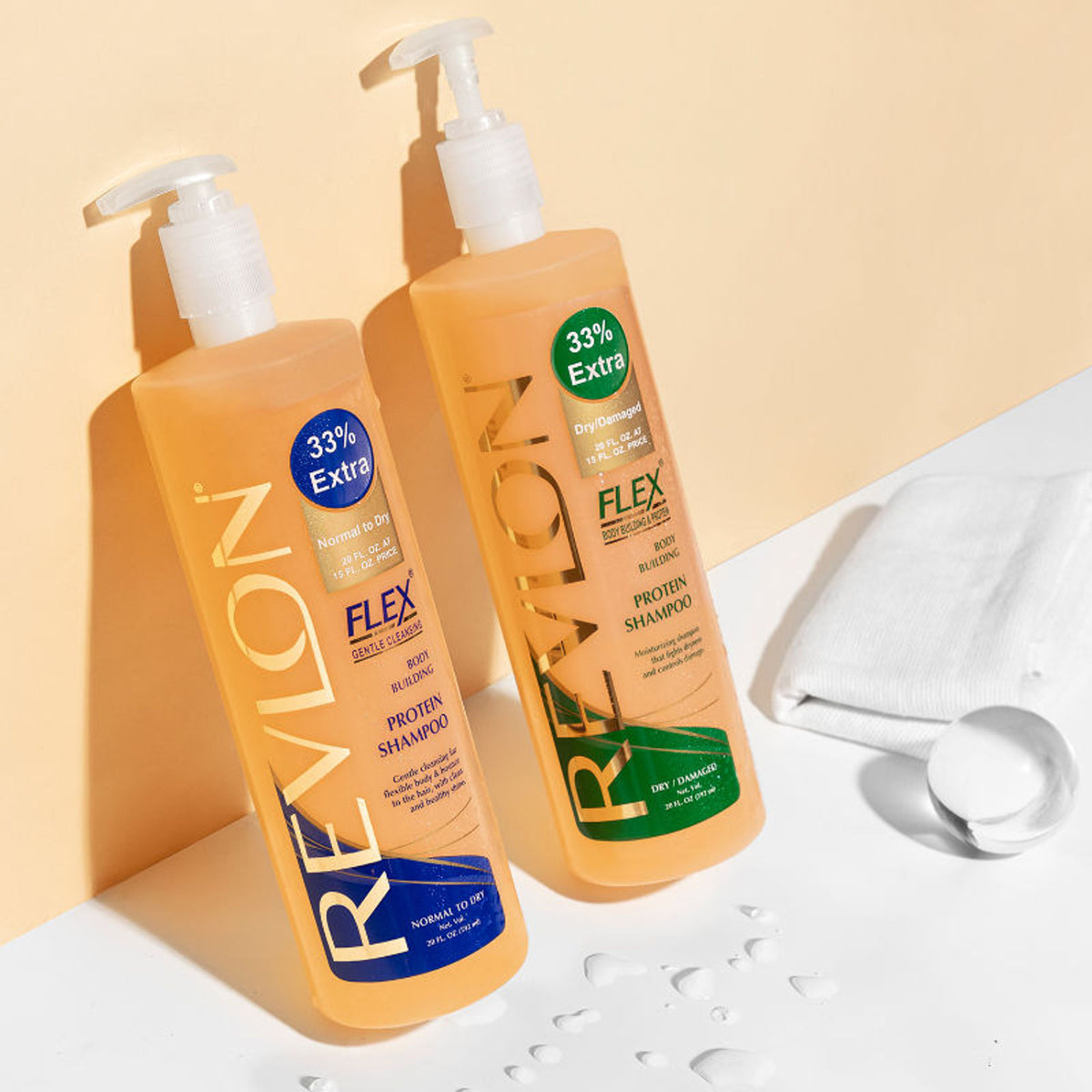 Revlon Flex Body Building Protein Shampoo - Normal To Dry 33% Extra