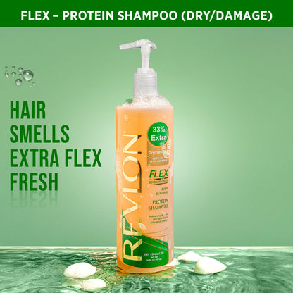 Revlon Flex Body Building Protein Shampoo - Dry/Damaged 33% Extra