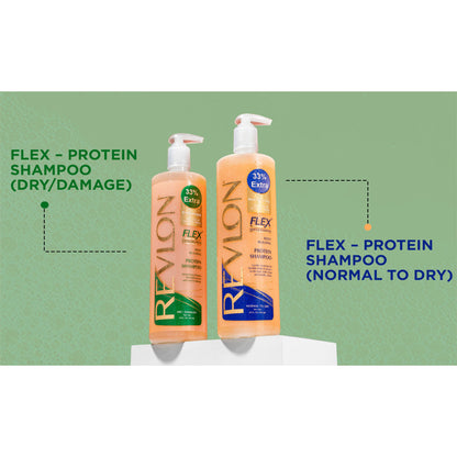 Revlon Flex Body Building Protein Shampoo - Dry/Damaged 33% Extra