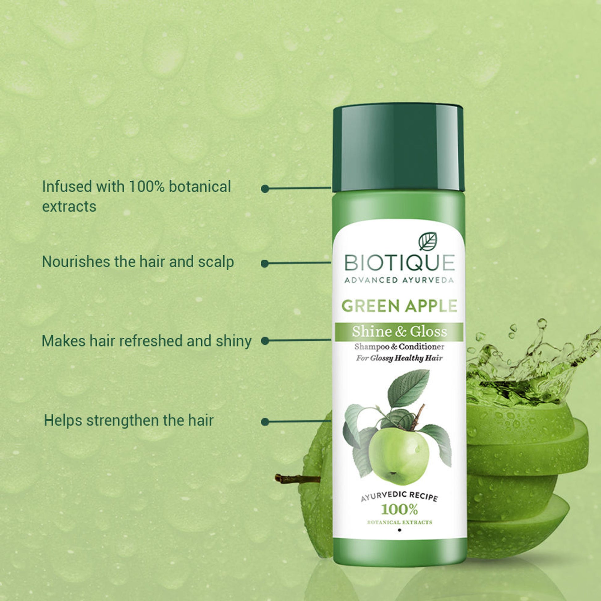 Biotique Bio Green Apple Fresh Daily Purifying Shampoo & Conditioner