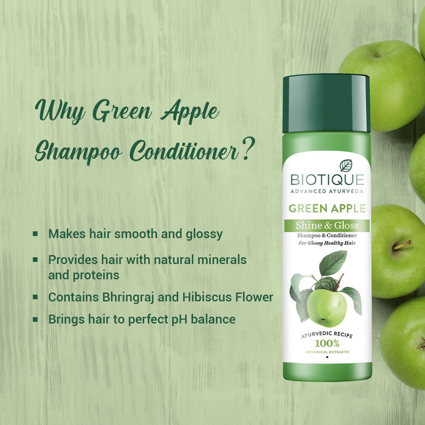Biotique Bio Green Apple Fresh Daily Purifying Shampoo & Conditioner