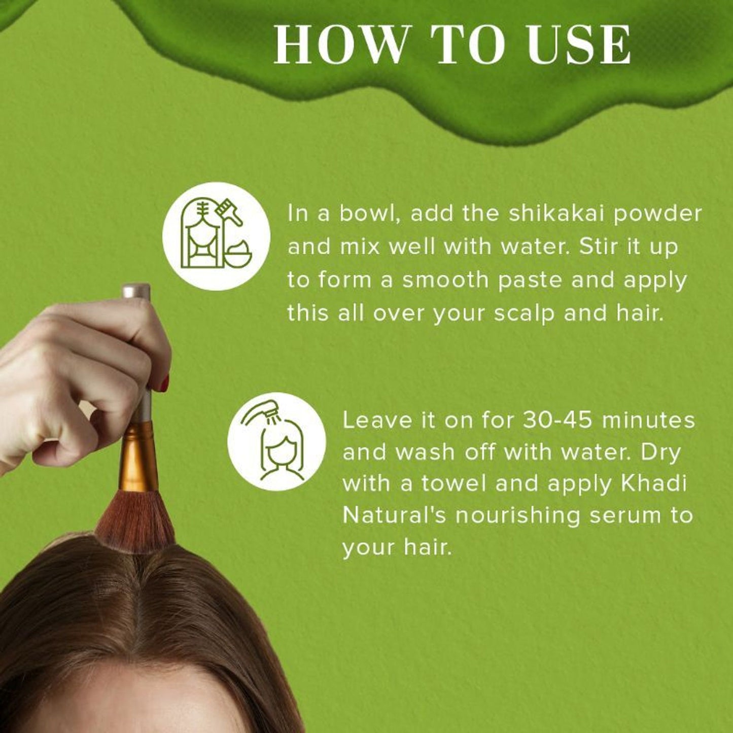 Khadi Natural Shikakai Hair Powder Deep Clean & Soften Hair