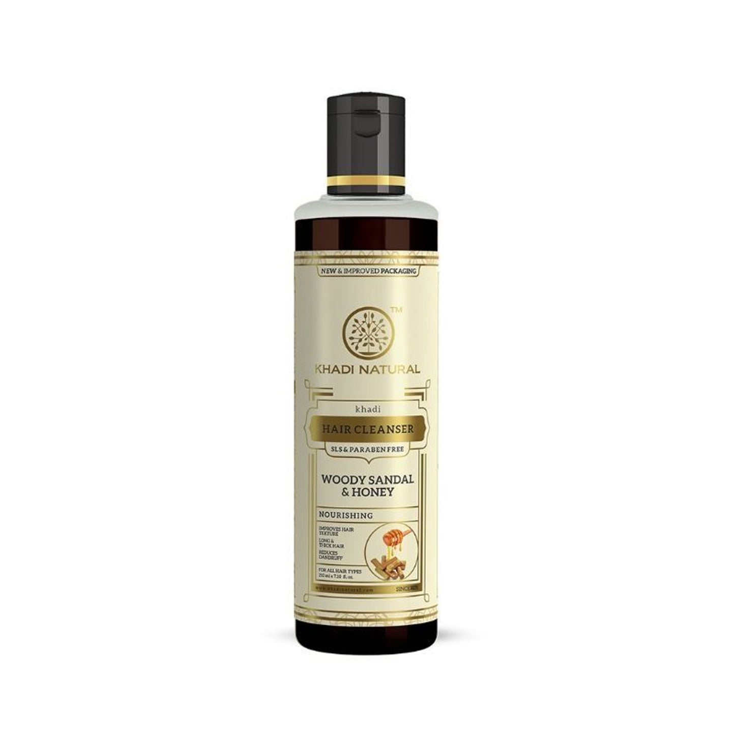 Khadi Natural Woody Sandal & Honey Hair Cleanser/Shampoo SLS and Paraben Free