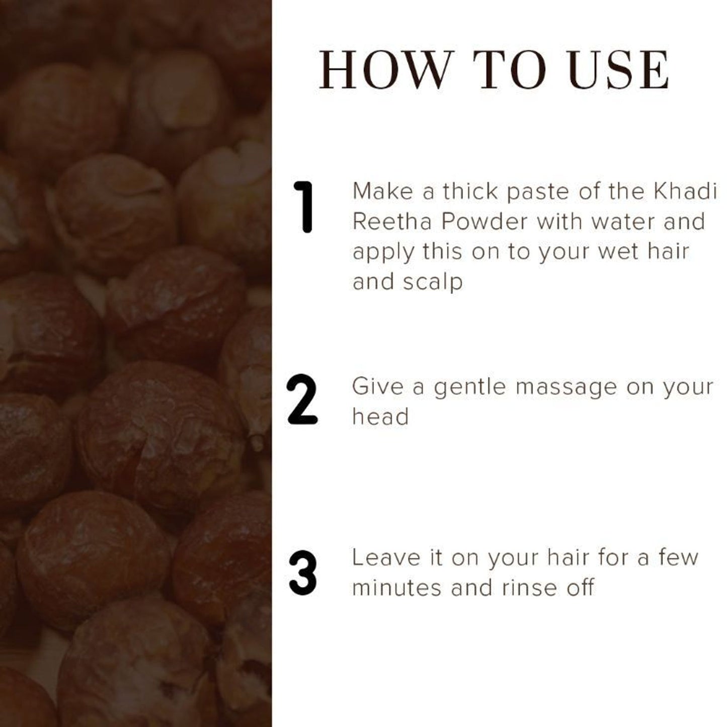 Khadi Natural Reetha Hair Powder Stimulates Hair Growth