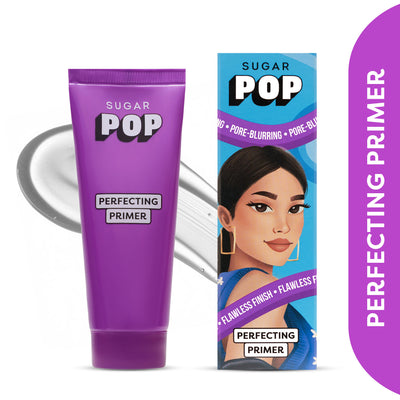 SUGAR POP Perfecting Primer Vitamin E l Blurs Pores Wrinkles & Fine Lines Gel Based Matte Finish