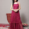 Dhiyona VA Women's Floral Woven Design Kurta With Sharara