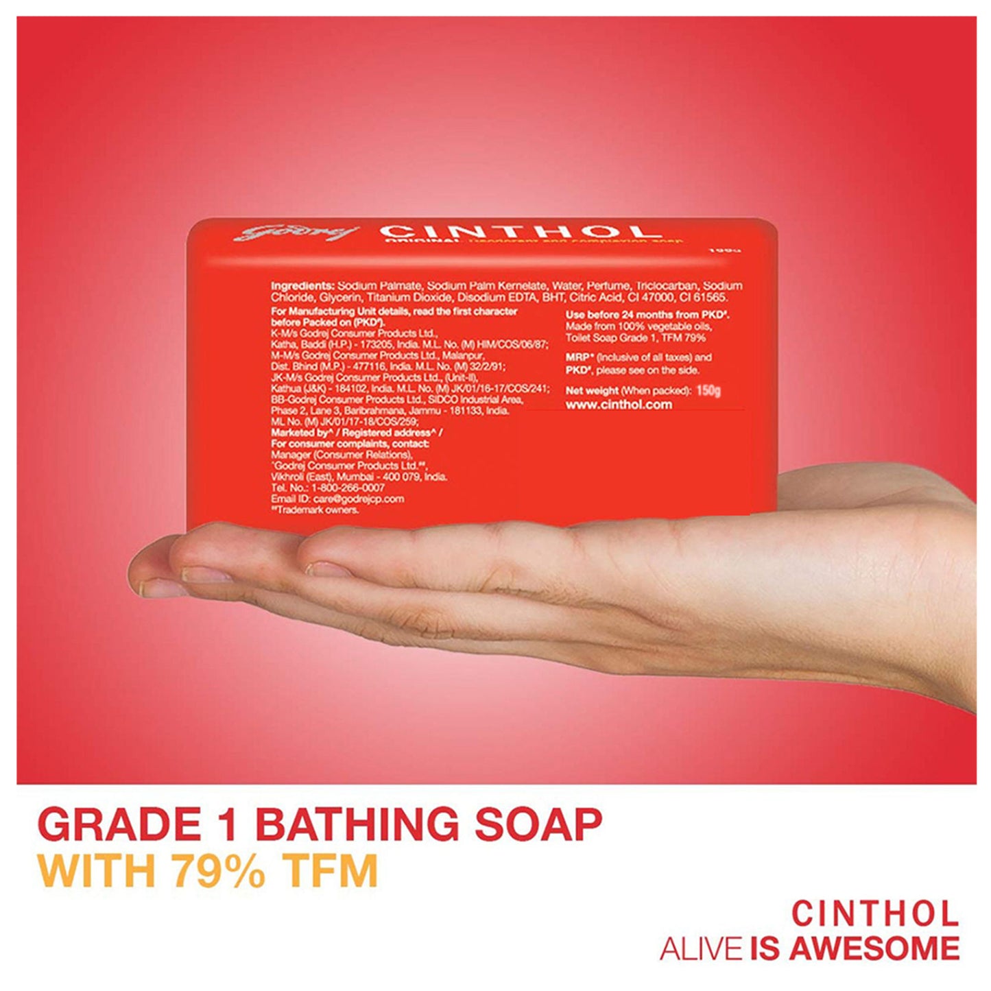 Cinthol Original Soaps For Bath - Pack of 4