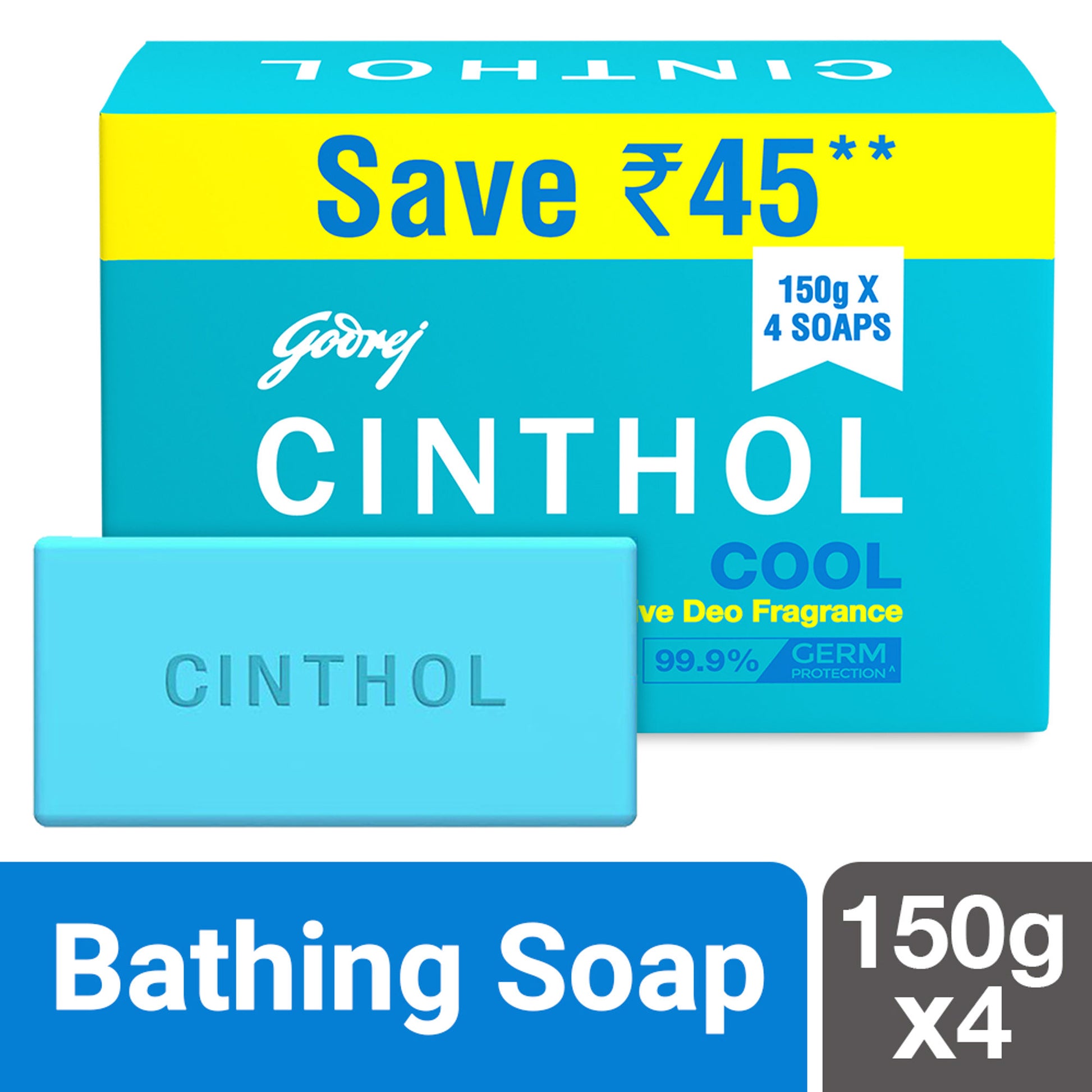 Cinthol Cool Soaps For Bath - Pack of 4