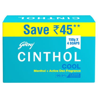 Cinthol Cool Soaps For Bath - Pack of 4
