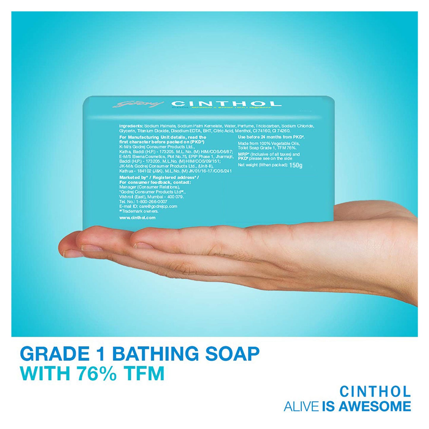 Cinthol Cool Soaps For Bath - Pack of 4