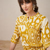 Dhiyona IE Ethnic Motifs Printed Mandarin Collar Straight Kurta With Palazzo