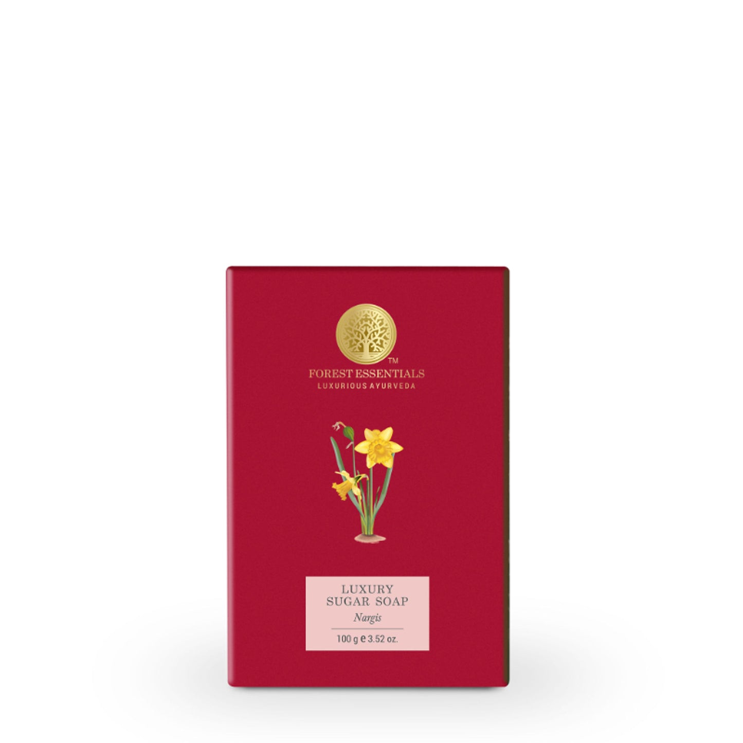 Forest Essentials Luxury Sugar Soap Nargis - Ayurvedic Handmade Bath Soap
