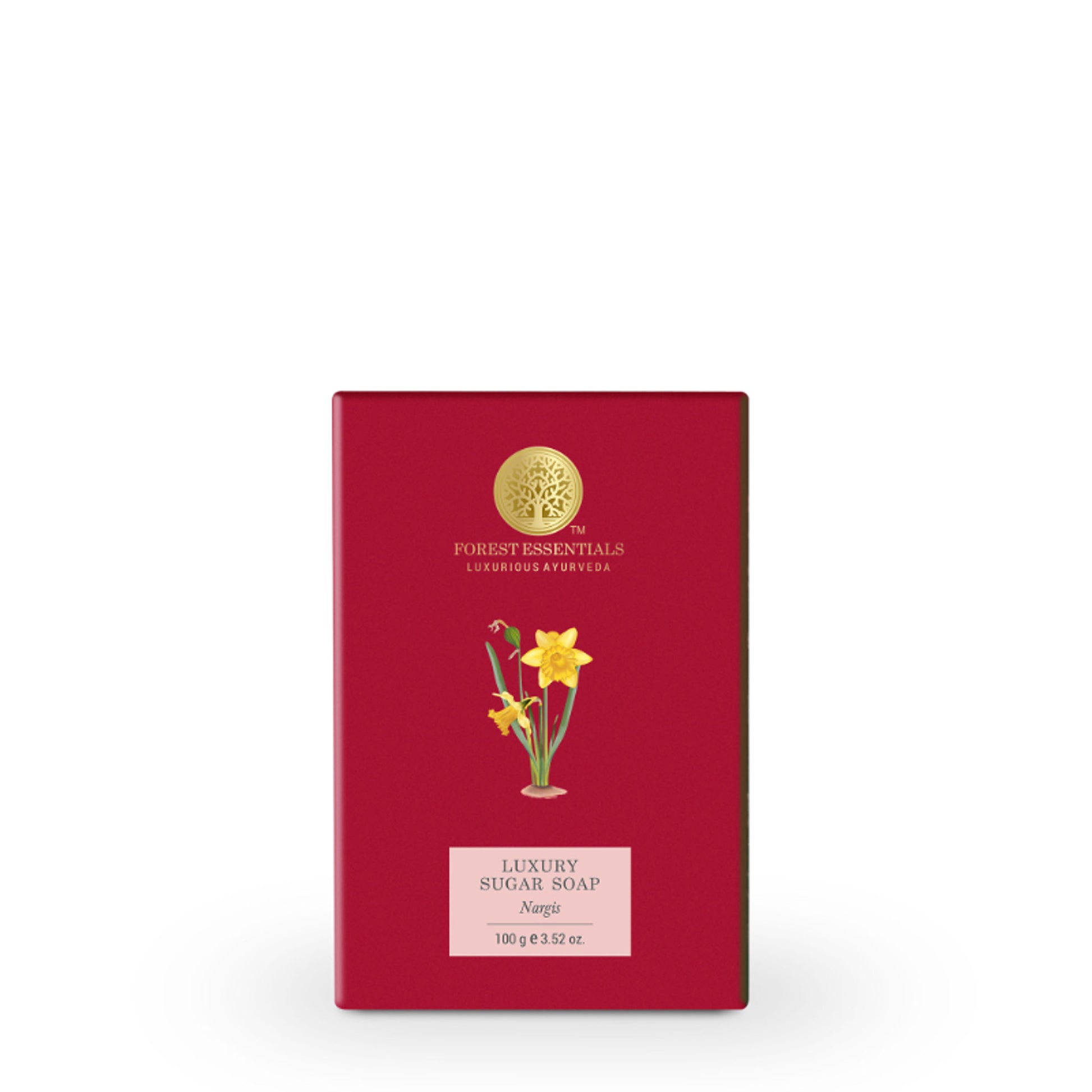 Forest Essentials Luxury Sugar Soap Nargis - Ayurvedic Handmade Bath Soap