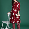 Dhiyona IE Women Printed Pleated Pure Cotton Kurta with Trousers