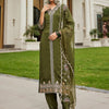 Dhiyona IE Women Floral Embroidered Regular Kurta with Trousers & With Dupatta