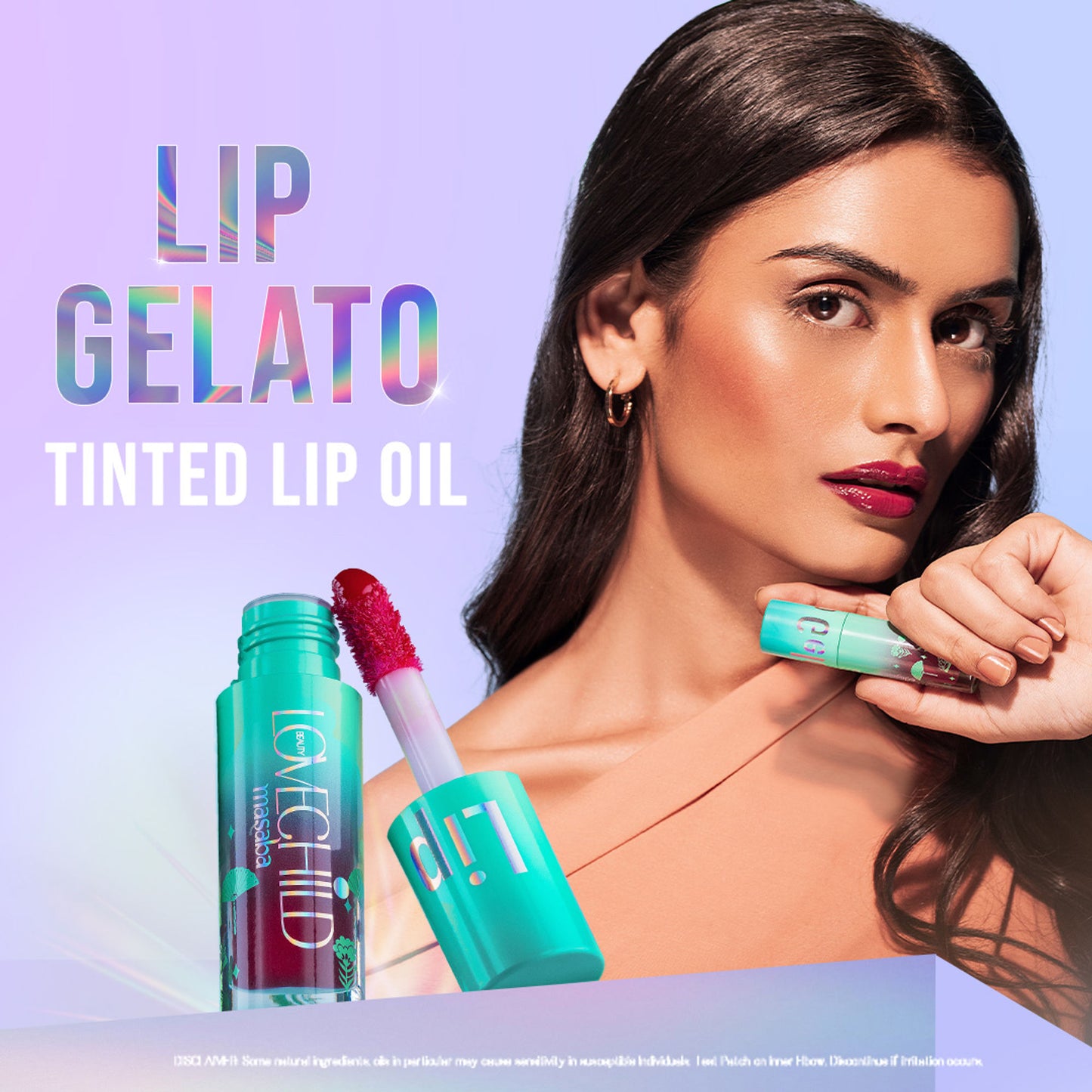Lovechild Masaba Lip Gloss Oil, Tinted Lip Gelato Enriched with Jojoba Oil & Shea Butter - Spicy Berry