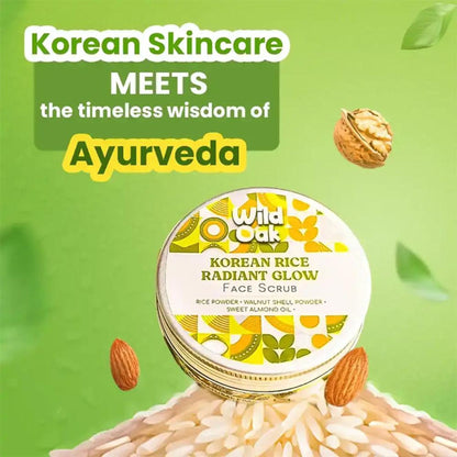 Wild Oak Korean Rice Radiant Glow Face Scrub