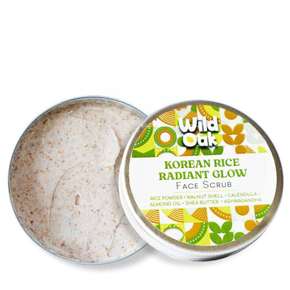 Wild Oak Korean Rice Radiant Glow Face Scrub