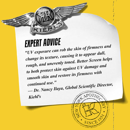 Kiehl's Better Screen UV Serum SPF 50+ Sunscreen with Collagen Peptide