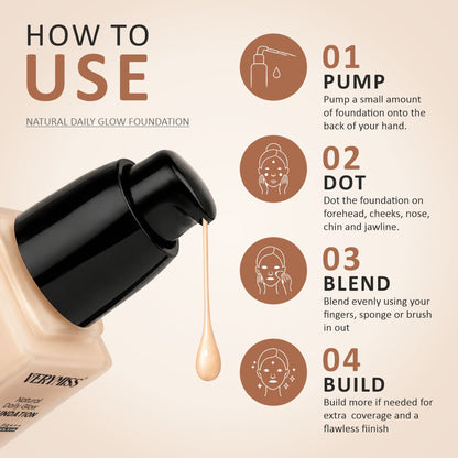 VERYMISS Natural Glow Daily Wear Foundation - 02 Light Beige