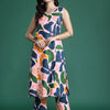 Indyancart IE Floral Printed Panelled Pure Cotton Kurta with Trousers