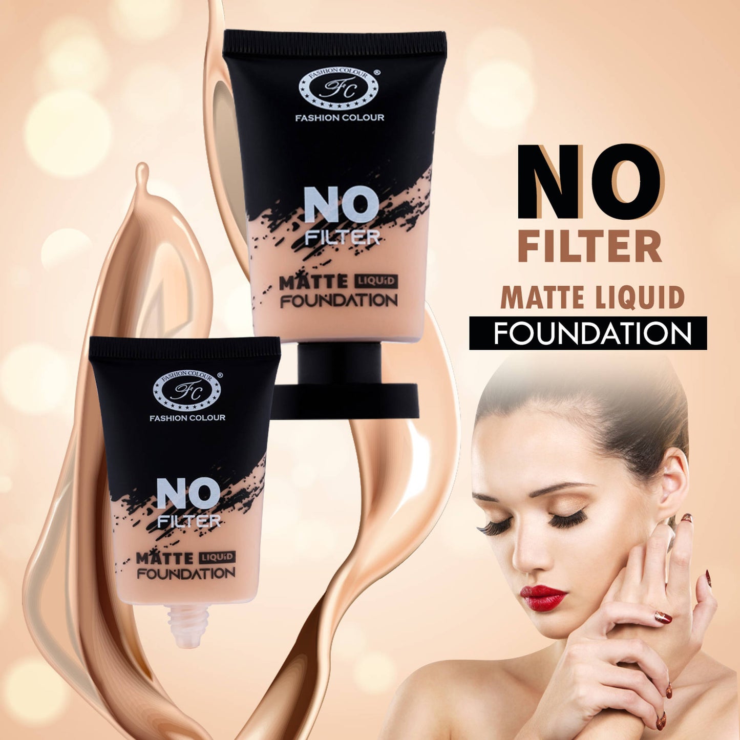 FASHION COLOUR No Filter Matte Liquid Foundation - Pearl White