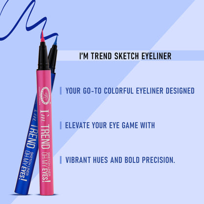 FASHION COLOUR I'M Trend Sketch Eyes Liner - Passion Green