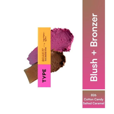 Type Beauty 2 In 1 Blush + Bronzer Stick - 826 Cotton Candy Salted Caramel