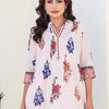Indyancart IE Floral Printed Mandarin Collar Pure Cotton Kurta With Trousers