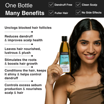 Soulflower Tea Tree Hair Oil - For Scalp And Dandruff Care